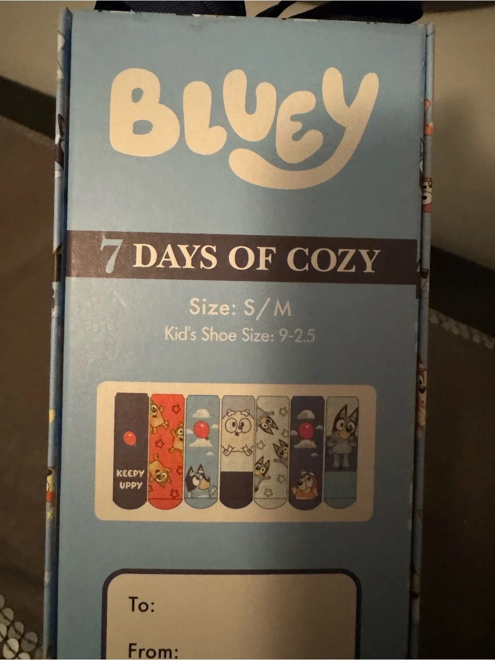 NWT kids cozy Bluey sock set- kids S/M 9-2.5